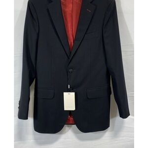 NWT SUITSUPPLY BLACK SIENNA  Suit JACKET Blazer VBC Pure Wool S150 US 34 R